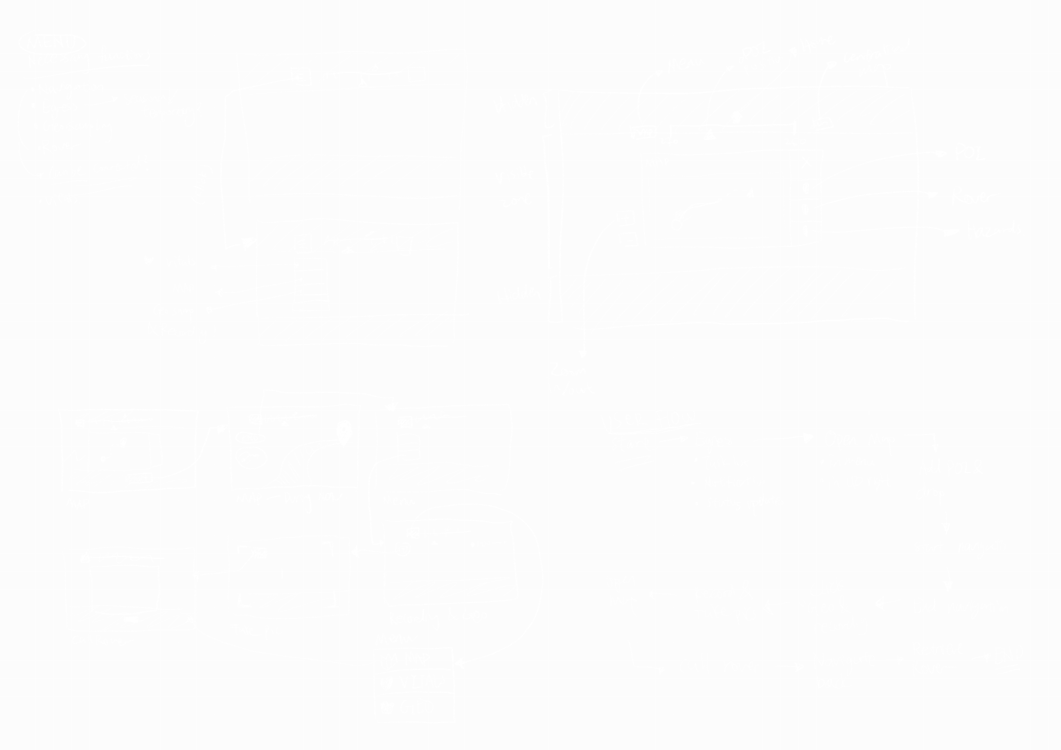 Low-fidelity NASA SUITS interface sketches and concepts